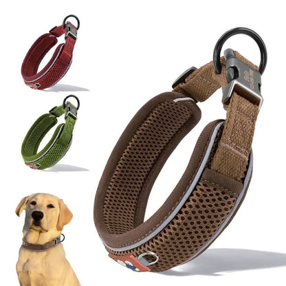Personalized Reflective Mesh Dog Collar