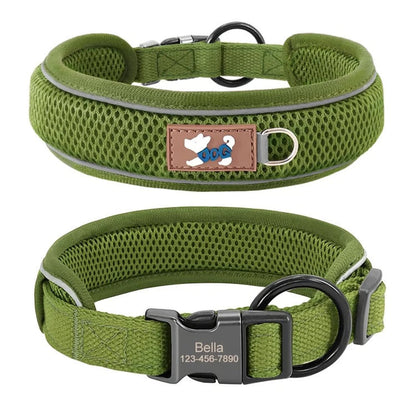 Personalized Reflective Mesh Dog Collar