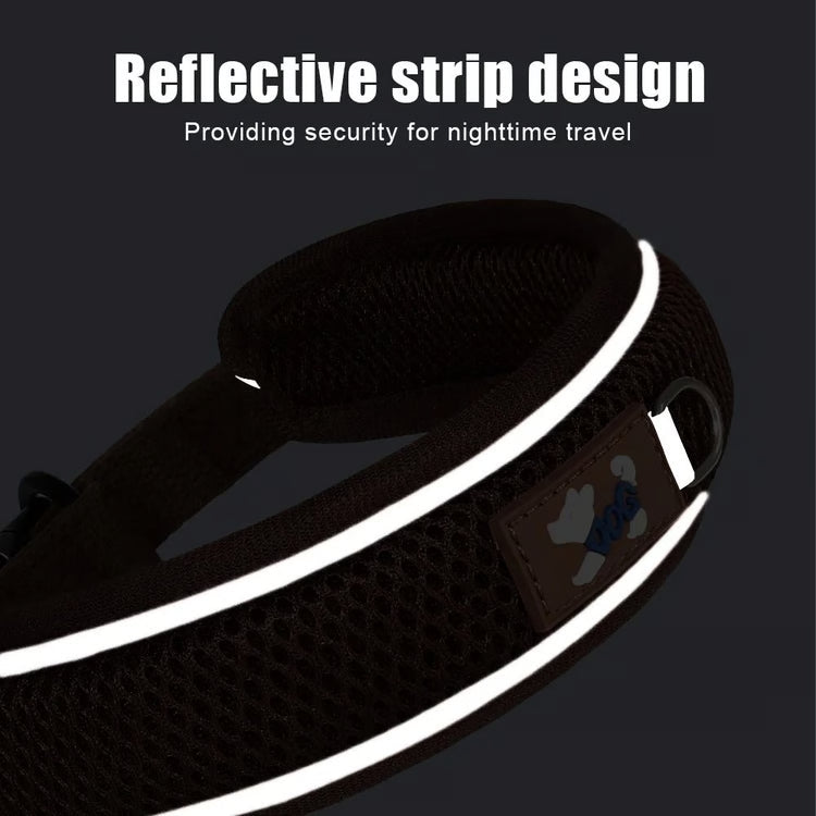 Personalized Reflective Mesh Dog Collar