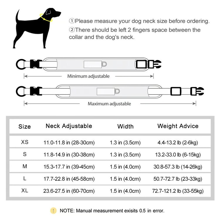 Personalized Reflective Mesh Dog Collar