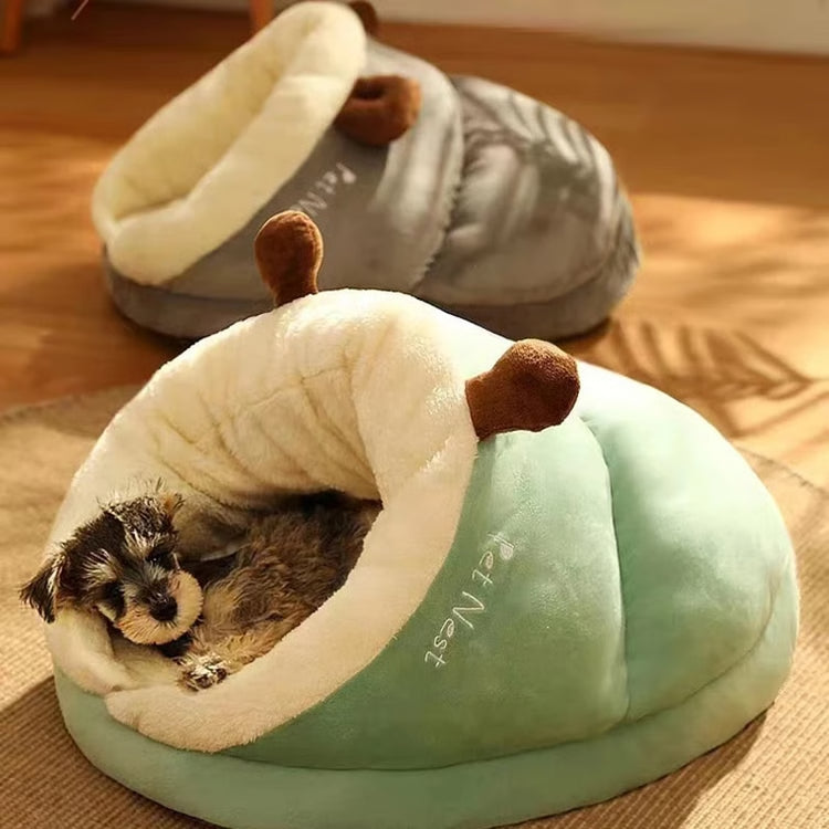 Cozy Slipper-Shaped Small Dog & Cat Bed