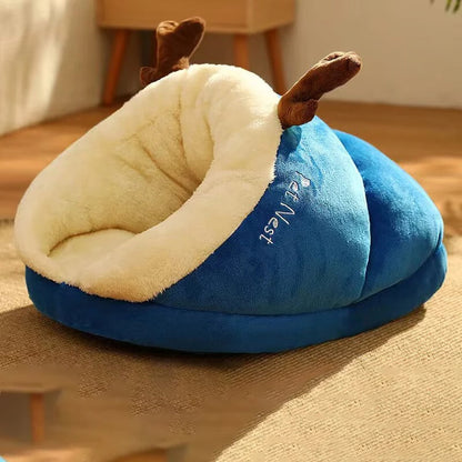 Cozy Slipper-Shaped Small Dog & Cat Bed