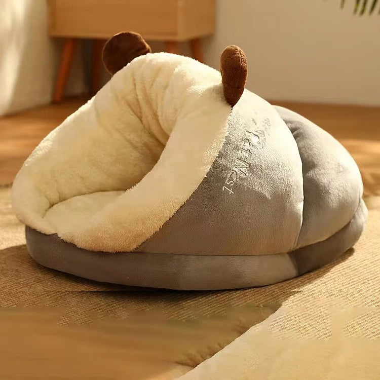 Cozy Slipper-Shaped Small Dog & Cat Bed