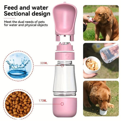 Portable Dog Water Bottle with Bowl