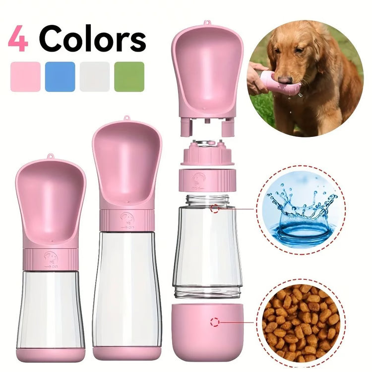 Portable Dog Water Bottle with Bowl