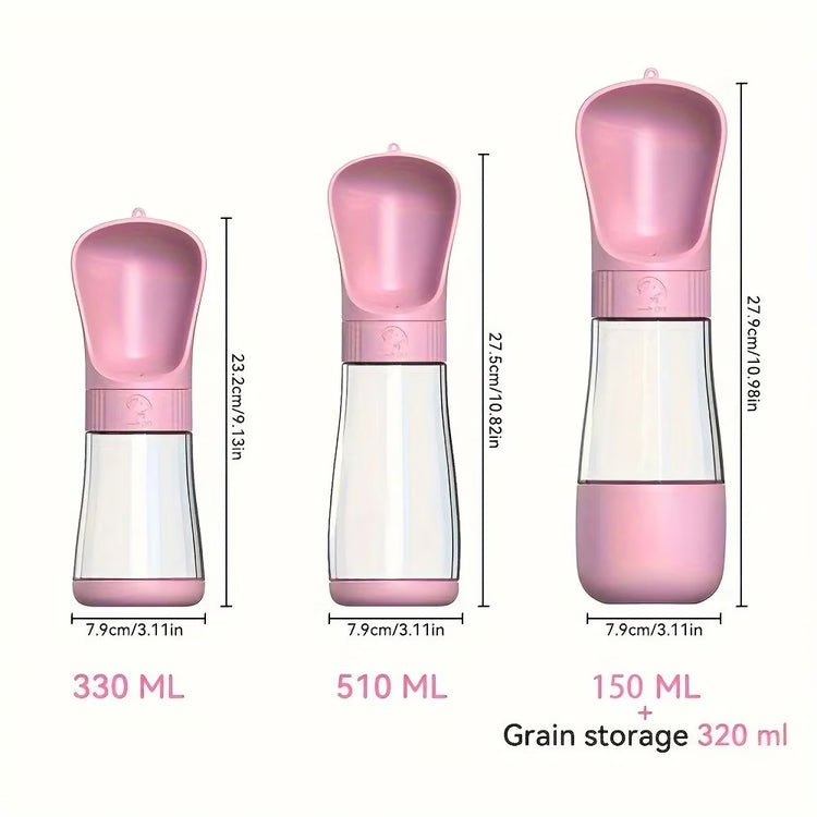 Portable Dog Water Bottle with Bowl