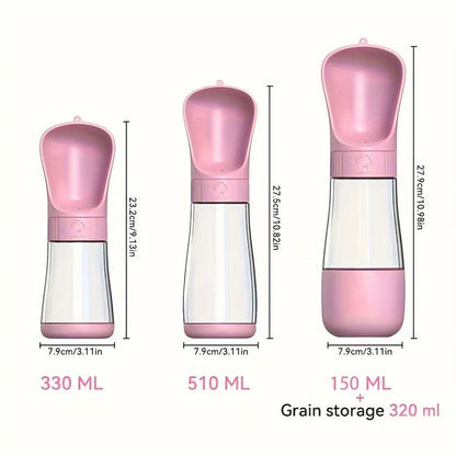Portable Dog Water Bottle with Bowl