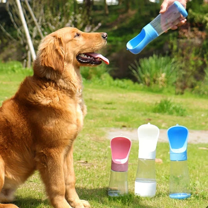 Portable Dog Water Bottle with Bowl