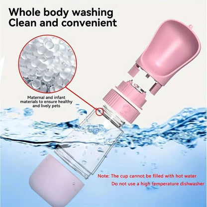 Portable Dog Water Bottle with Bowl