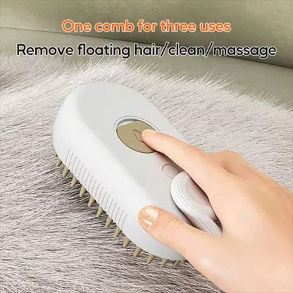 Rotating Steam Spray Pet Grooming and Deshedding Brush