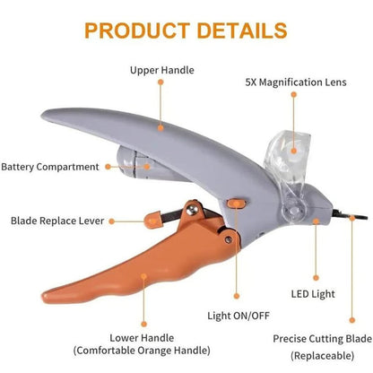 Professional LED Pet Nail Clipper & Safe Claw Trimmer