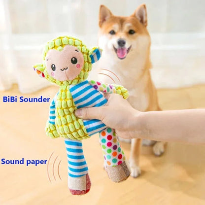 Interactive Plush Squeaky Chew Toy for Dogs & Cats