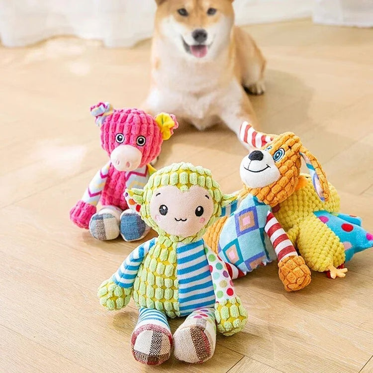 Interactive Plush Squeaky Chew Toy for Dogs & Cats