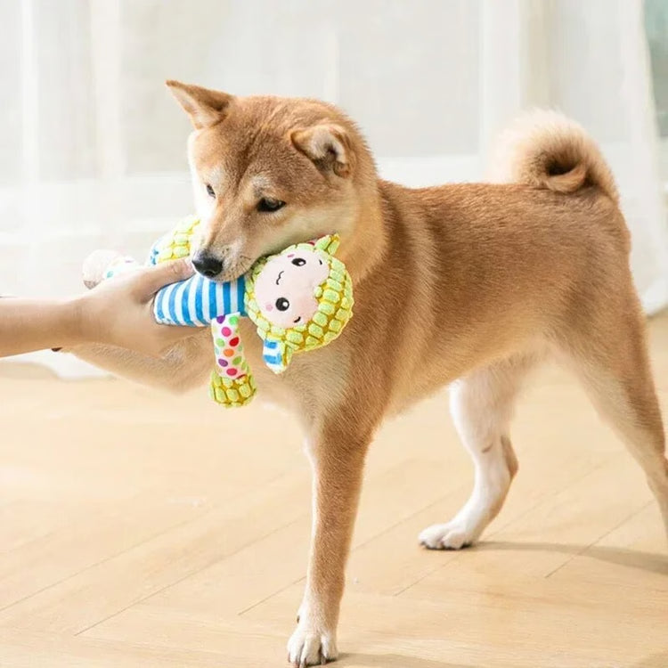 Interactive Plush Squeaky Chew Toy for Dogs & Cats