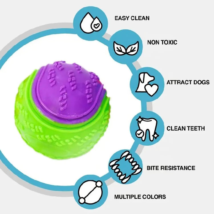 Durable Rubber Squeaky Ball Dog Toy