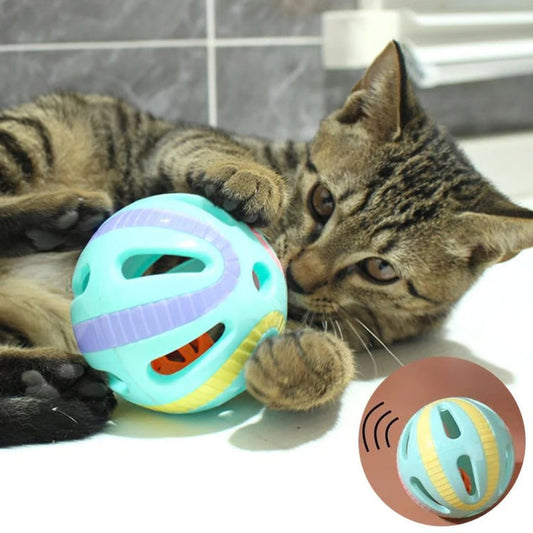 Colorful Bell Ball Cat Toy Set for Active Indoor Cats