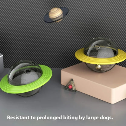 Chew Proof Flying Saucer Dog Toy, Unbreakable UFO Treat Dispenser, Wobble Ball Food Feeder for Powerful Chewers
