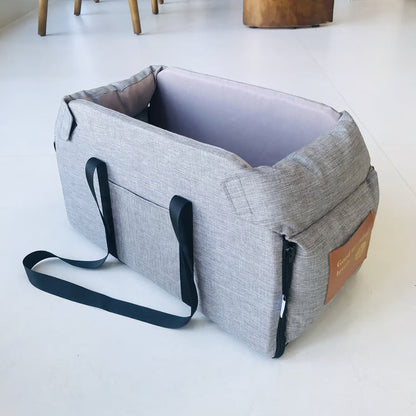 Portable Dog Car Seat Bed for Small Dogs & Cats, Safety Travel Bag for Car Rides