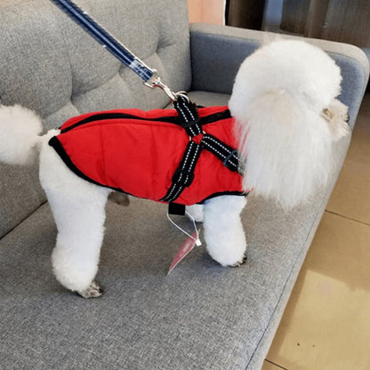 Dog Winter Coat With Built In Harness