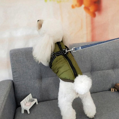 Dog Winter Coat With Built In Harness