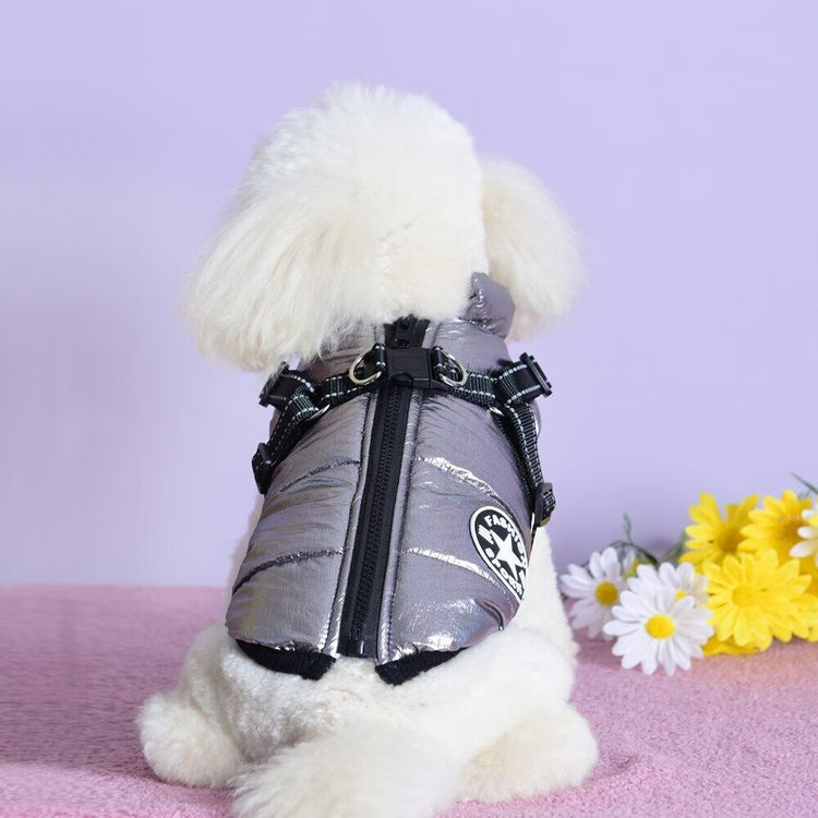 Dog Winter Coat With Built In Harness