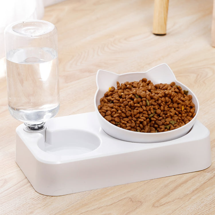 Dog Cat Feeding Double Bowl