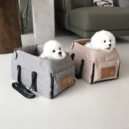 Portable Dog Car Seat Bed for Small Dogs & Cats, Safety Travel Bag for Car Rides