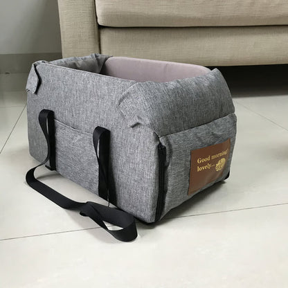 Portable Dog Car Seat Bed for Small Dogs & Cats, Safety Travel Bag for Car Rides